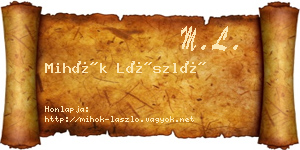 Mihók László névjegykártya